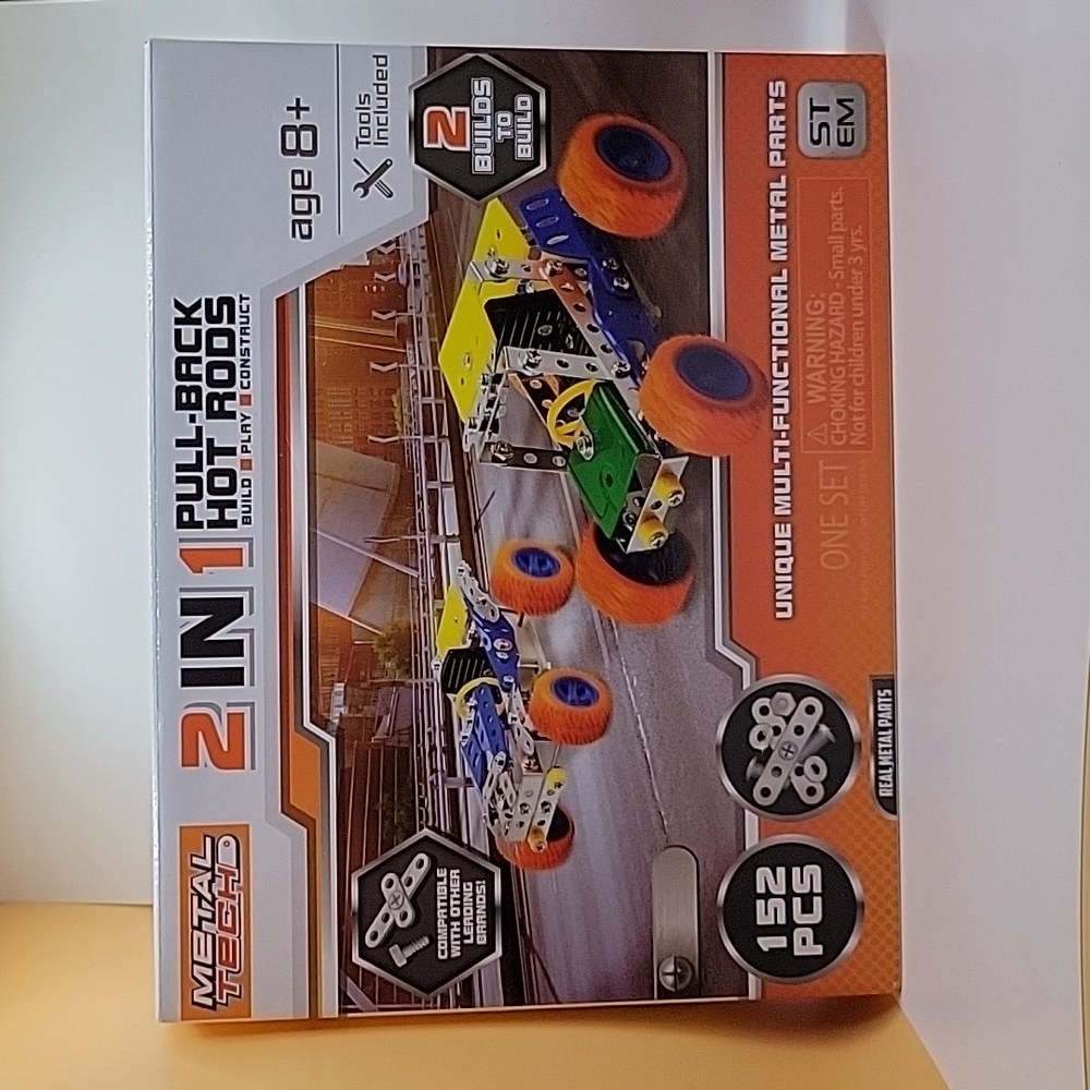 2 IN 1 PULL-BACK HOT RODS (2 BUILDABLE HOT RODS)